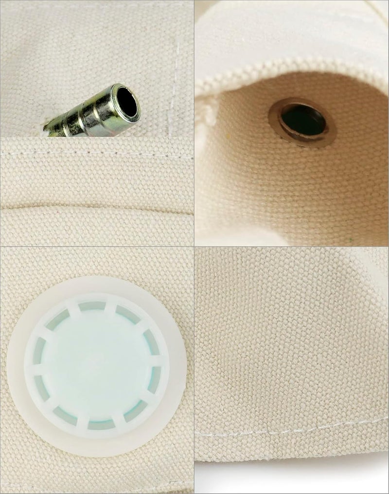 QWORK Sand Blasting Hood Cap, Shawl Sandblaster Protective Gear Mask, Anti Dust/Wind Sandblasting Tool Mask, Heat / Cut / Scratch Resistant Neck Protector, White - Image 4